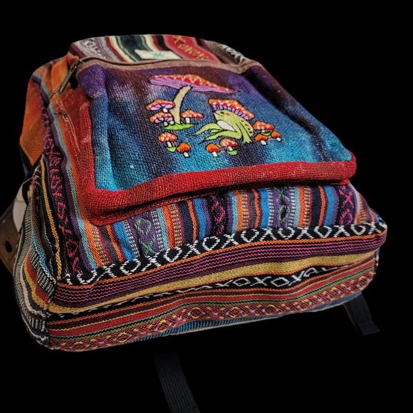 2025 Fabric Festival Bohemian Patchwork Backpack Multicolored